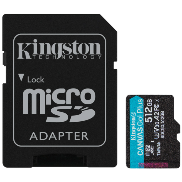 (KINGSTON CANVAS GO PLUS MICROSDXC 512GB (SDCG3/512GB) (მეხსიერების ბარათი ჩიპი)