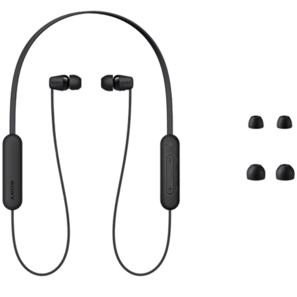 SONY WI-C100 WIRELESS IN-EAR EARPHONES BLACK (WIC100B.E) (ყურსასმენი)