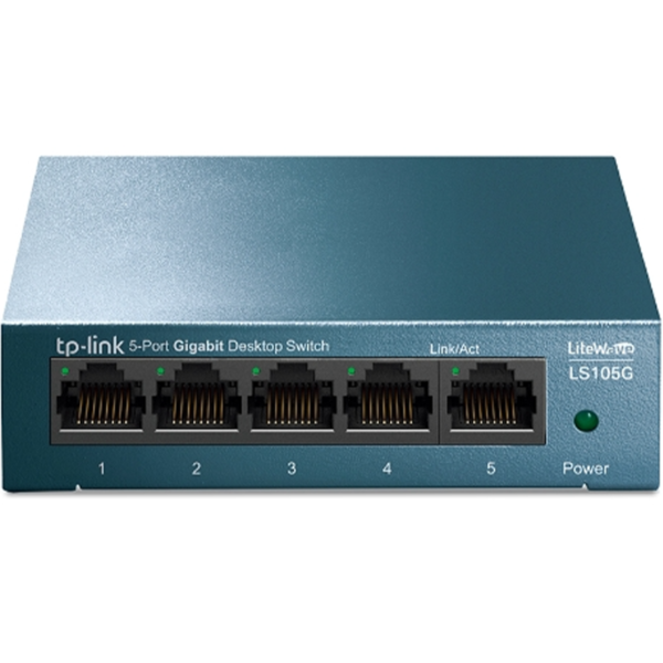 TP-LINK LS105G 5-PORT 10/100/1000MBPS DESKTOP NETWORK SWITCH (სვიჩი)
