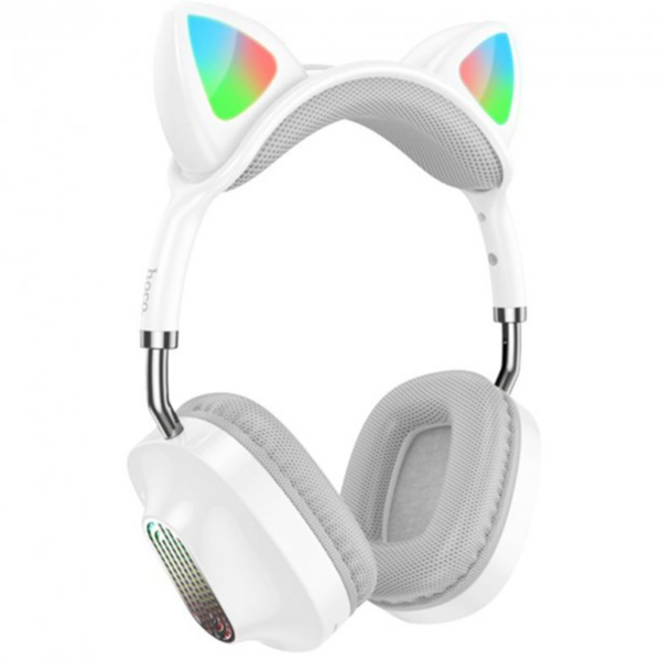 HOCO ESD13 SKILL CAT EAR BT HEADPHONES WHITE (უსადენო ყურსასმენი)